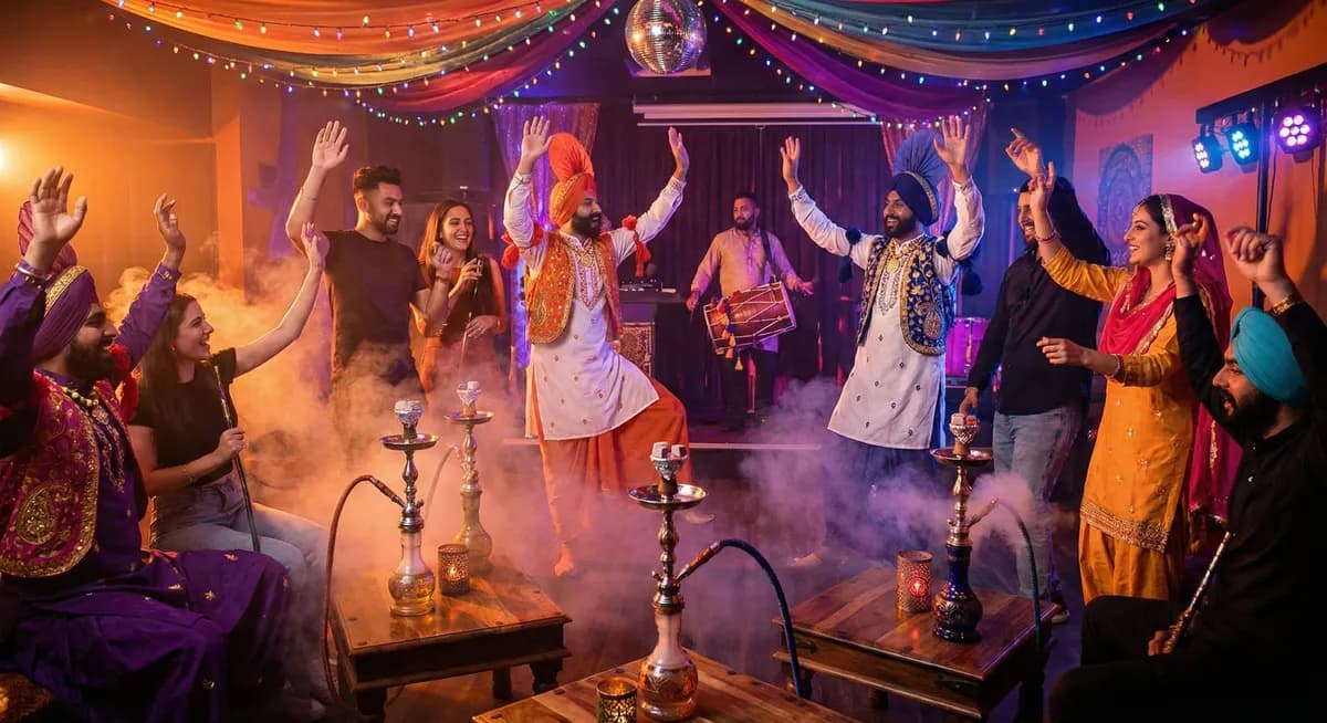 Punjabi Night Vibes: Where Bhangra Energy Meets Hookah Culture